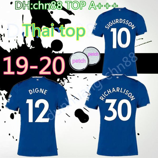 

19 20 веѬон ђбол джеѬи 2019 2020 дом иний # 30 richarlison # 12 дин # 10 sigurdsson # 14 cenk tosun # 11 ђол, Black;yellow
