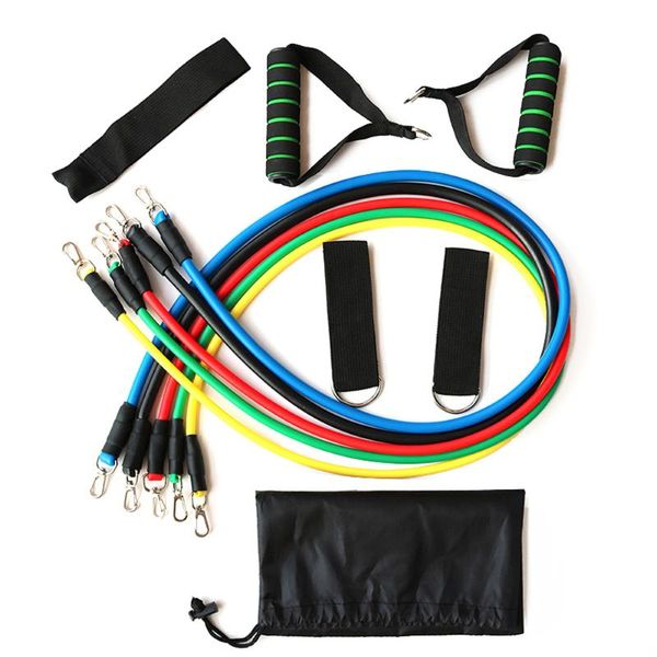 

lixada fitness puller resistance belt yoga 11 piece multi-functional muscle training rope yoga strength training resistance belt