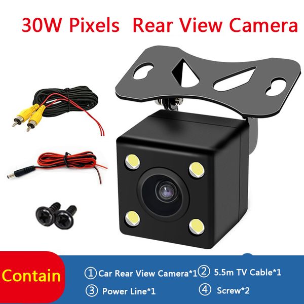 

car 170Â° reversing rear view camera backup parking 4 led night vision waterproof