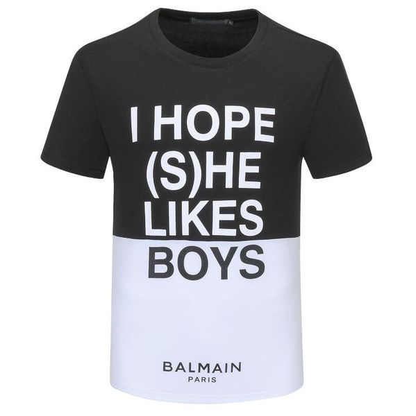 

new 2020 summer short sleeve t-shirts men fashion brand tees luxury paris tshirt mens streetwear hip hop tee cotton tshirt m#balmain 4xl, Black;brown