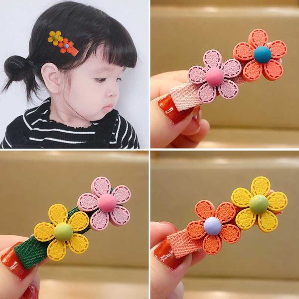 

new children cute candy acrylic flower ornament hair clips girls sweet alloy barrettes hairpins kids lovely hair accessories, Slivery;white