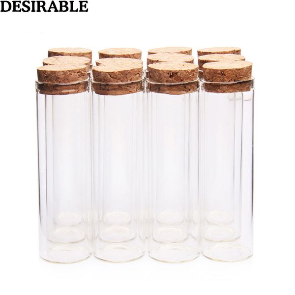 

5pcs/set 50ml clear glass bottles vials jars with cork ser sub-bottle storage jars test tube diy wedding home decor gifts