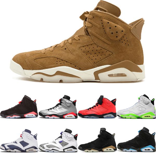 

golden harvest new men 6 6s basketball shoes infrared reflective unc black cat white infrared mens designer trainer sport sneaker