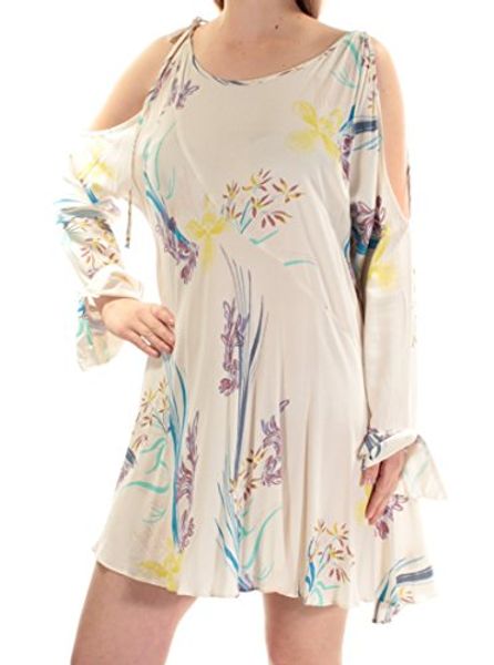 

people womens printed open shoulder tunic dress, Black;gray