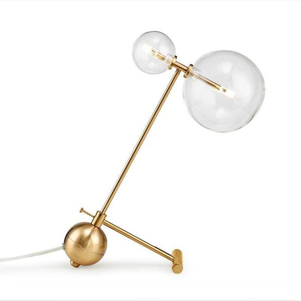 

nordic creative personality bedroom student desk lamp double glass design folding led eye protection table lamp