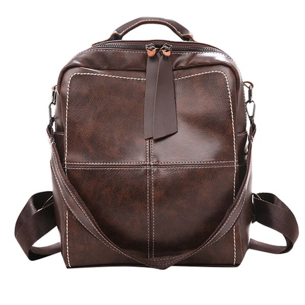 

ocardian-backpack fashion vintage lapwomen neutral soft leather large capacity travel casual shoulders retro school bag 5m27