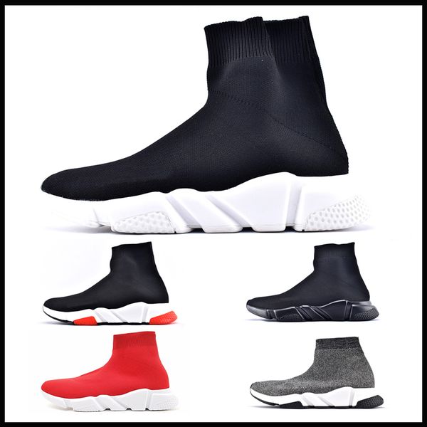 

new brand luxury designer sneakers women men paris speed trainer black red triple fashion casual sock boots shoes high quality