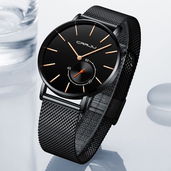 

30 meter waterproofing super thin men's business watch black leisure wrist men's watch wrist party decoration suit dress, Slivery;brown