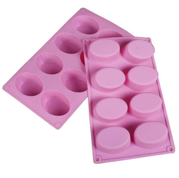 

8 cavity oval hape oap mold ilicone chocolate mould tray homemade making diy n1885