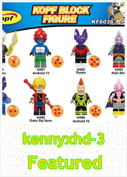 

anime dragon ball series goku artificial man assembling building block figures