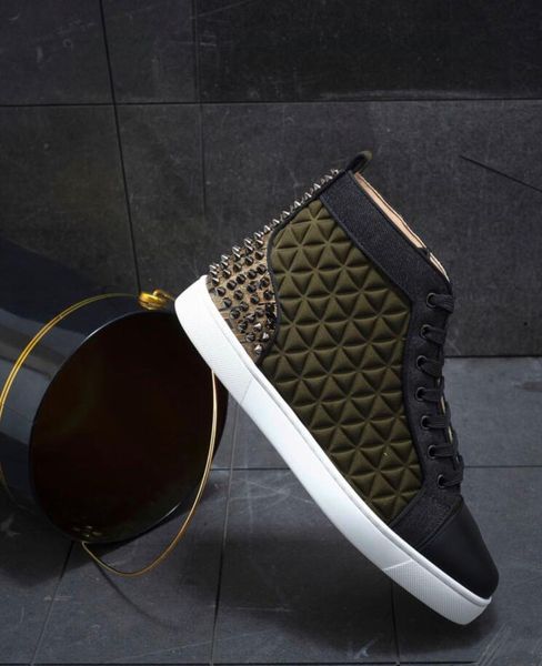 

fashion designer high red bottom spikes iii sneakers flat,men women casual red sole popular men's couple skateboard walking eu35-47, Black