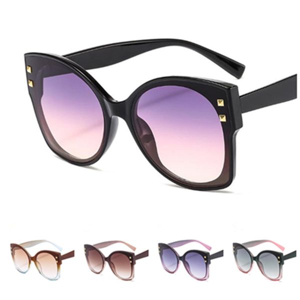 

fashion women sunglasses gradient color sun glasse goggles anti-uv spectacles butterfly frame eyeglasses adumbral sun glasses a, White;black