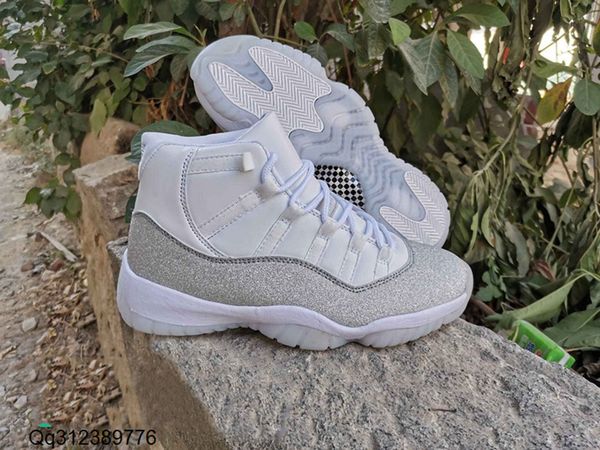 

11 wmns metallic silver white vast grey men women basketball shoes good quality 11s jumpman designer ladies mens trainer sneakers ar0715-100