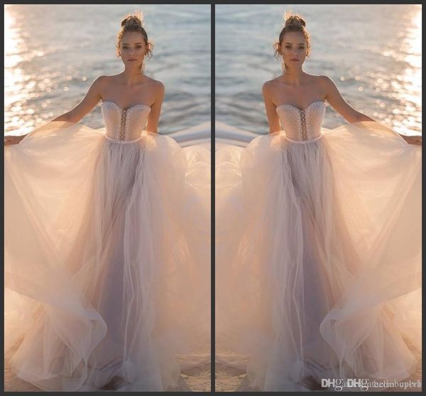 

2019 new beach a line свадебные платья из тюля на пляже кристалл дешевые vestido de casamento страна свадебные платья нигерия, White