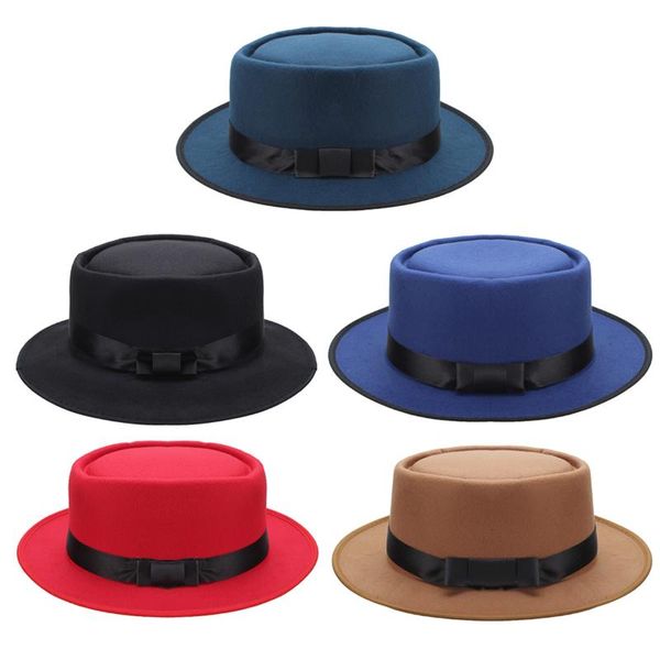 

fedora hat men women imitation woolen winter women felt hats men fashion black jazz hat sombrero round caps bowler hats, Blue;gray
