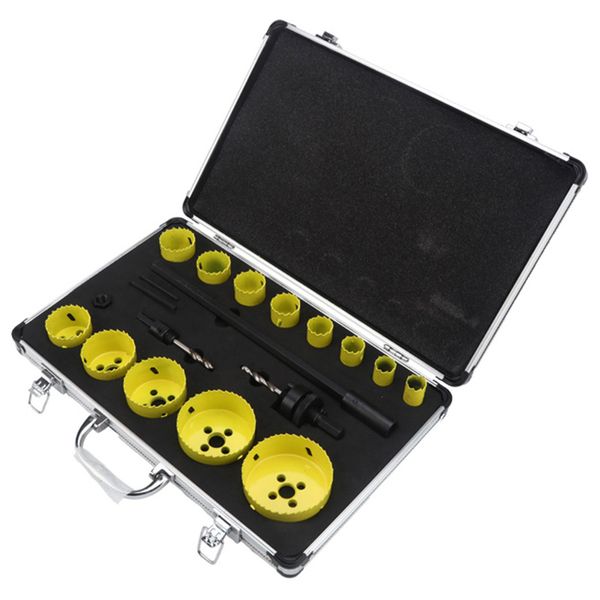 

19pcs bi metal hole saw cutter kit blade drilling tool arbor pilot drill set for wood metal carpenter plumber db04037