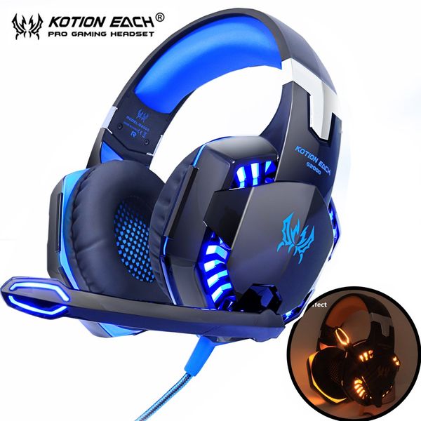 

Pvfllymk G2000 Gaming Headset Headphones Wired Gamer Earphone with Microphone Deep Bass Stereo Headset with backlit for PS4 phone PC Laptop