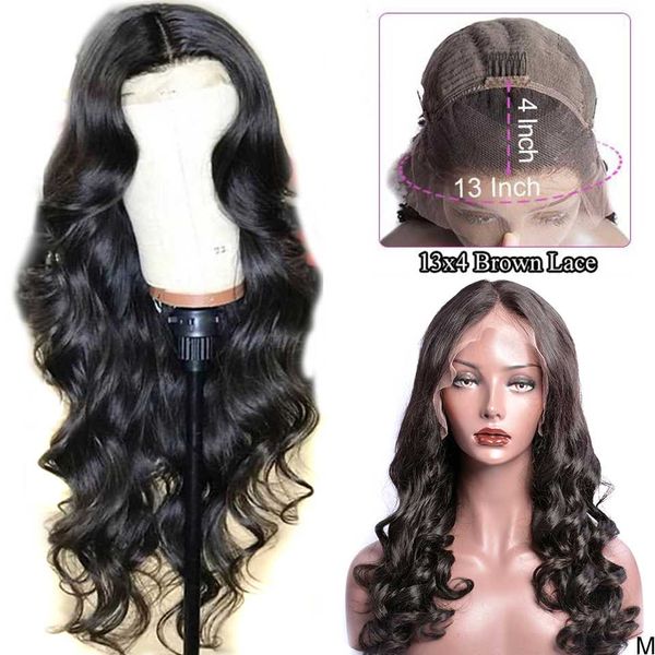 

maxine loose wave wig brazilian wig human hair 13x4 lace front human hair remy wigs for women glueless frontal 150%, Black;brown