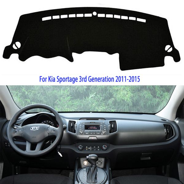 

для kia sportage третьего поколения на 2011-2015 гг черный dashmat pad панель sun shade cover ковер приборная панель lhd dashboard обложки