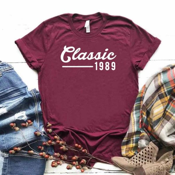 

classic 1989 30th birthday women tshirt cotton casual funny t shirt gift for lady yong girl tee drop ship s-744, White