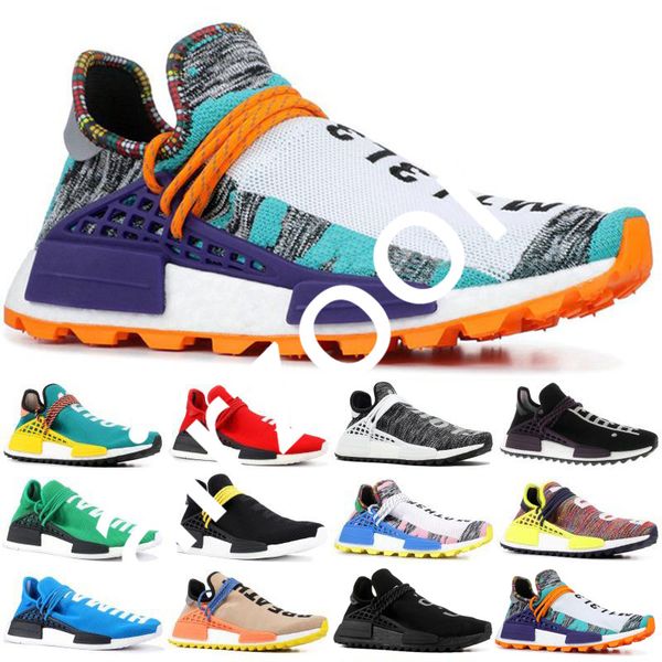 

andh1a sport running shoes human race pharrell williams x hu trail cream core black white red nerd equality holi nobel ink trainers