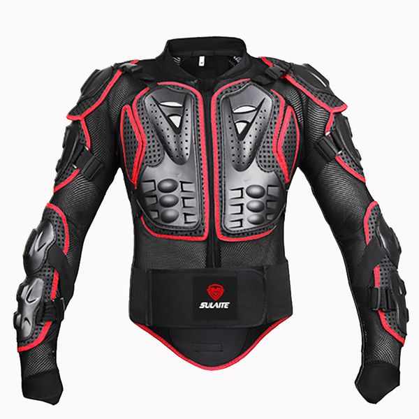 

motorcycle armor jackets full body protection clothing protector moto jacket cross armor protector motocross upper body armor, Black;red