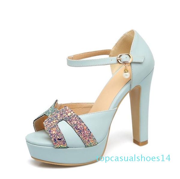 

plus size 32 33 to 40 41 42 43 44 45 46 glitter sequined wedding shoes white high heel designer shoes pink blue black t14