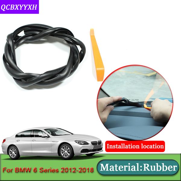 

car-styling for 6 series 2012-2018 rubber anti-noise soundproof dustproof car dashboard windshield sealing strips accessory