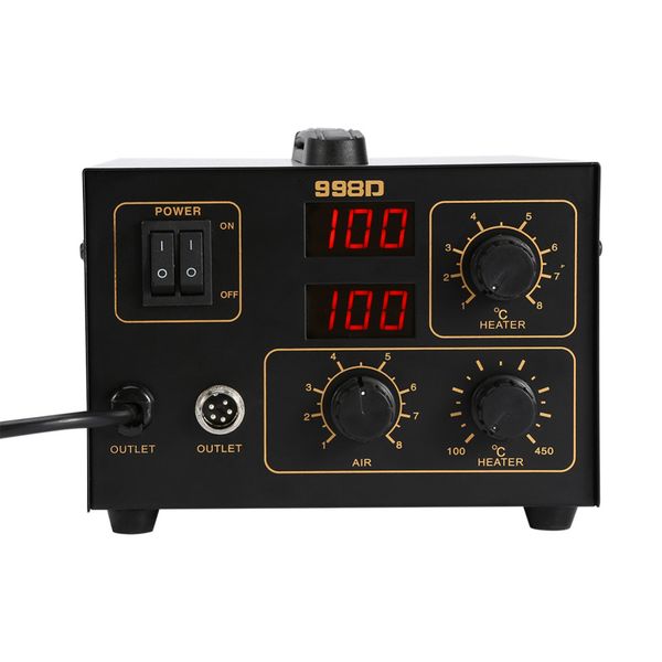 

220v 800w 998d rework soldering station welder air gun soldering iron nozzles heat welding smd desoldering repair machine