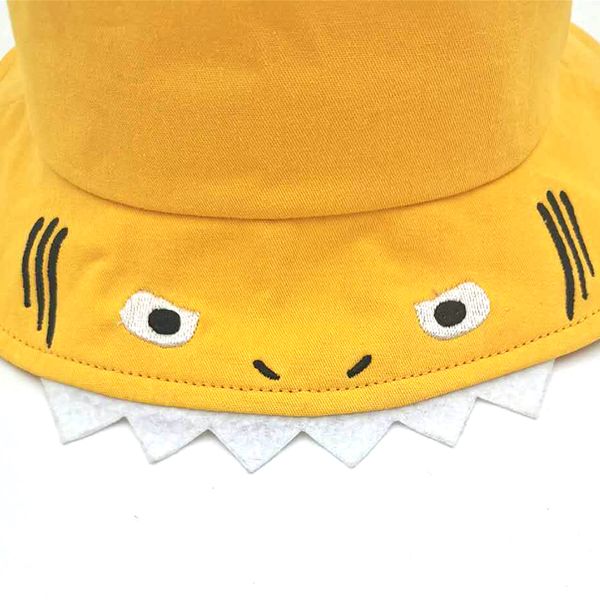 

new yellow children bucket hats hip hop fisherman hats 100% cotton outdoor summer casual swag bob visor kids bucket caps