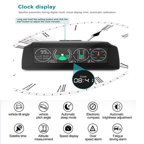

gps speed slope meter gps go-2 auto car compass automotive hud slope meter diagnostic tool vehicle cigarette lighter
