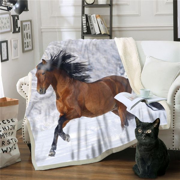 

blankets for beds horse colcha de cama casal throw blanket manta sofa cobertor manta polar frazadas de polar drop shipping