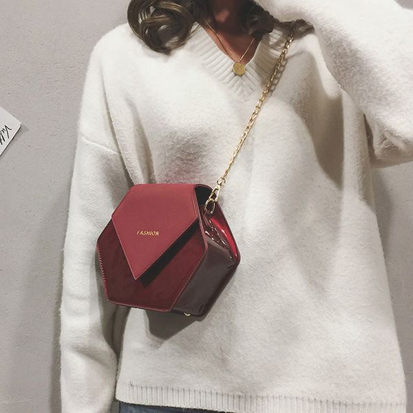 

лето pu jelly малого кошелек сумка с шестигранной бич сумки цепочки клатчи плечо сумка для женщин 2019 сак