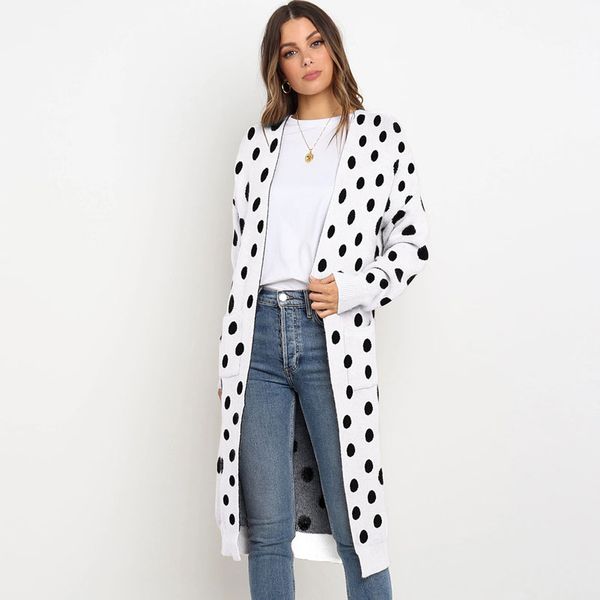 

autumn winter jacket women long coat long sleeve knitted sweater jacket women coat, Tan;black