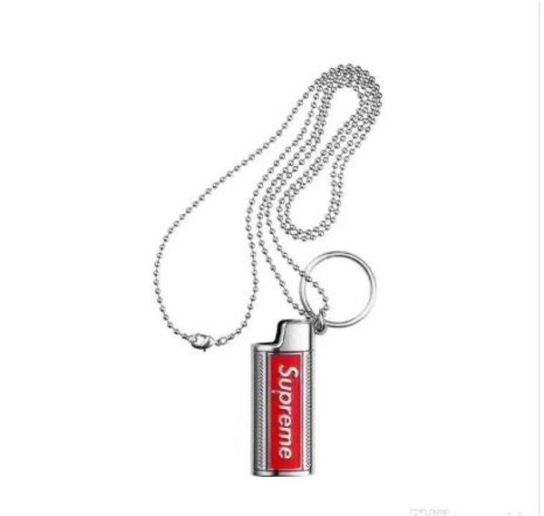 

judyclothes sup 2019ss metal lighter holster lighter set necklace keychain asw