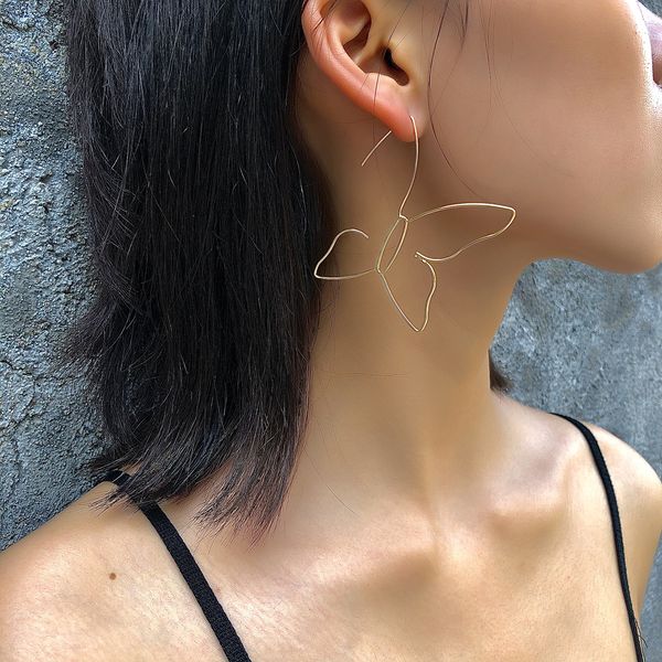 

butterfly necklace jewelry link chain butterfly jewelry fashionable butterfly earrings female earrings, Silver
