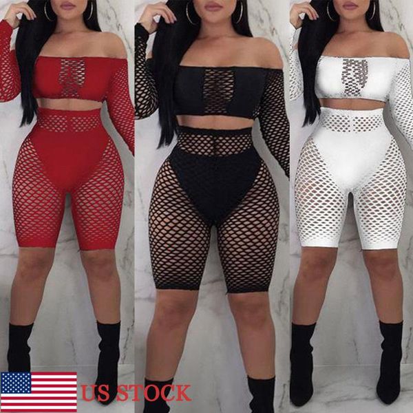 

usa women summer lace fishnet bikini cover up swimwear bathing suit beach, Red;black
