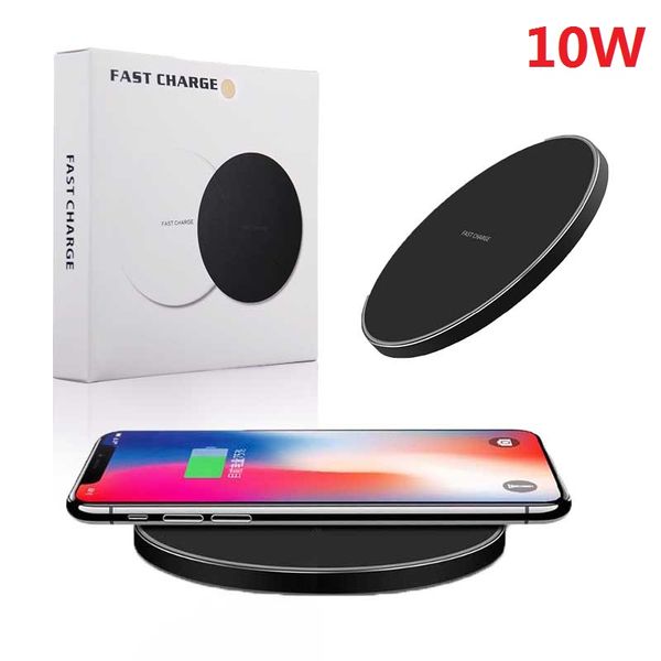 

for iphone 11 pro max xs 10w fast wireless charger quick charging pad for samsung galaxy note10+ s10+ goophone smartphone