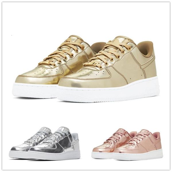

halloween forced 1 sby gold silver pink sports running shoes for men women liquid metal shibuya sneakers mens designer shoes fashion 36-45
