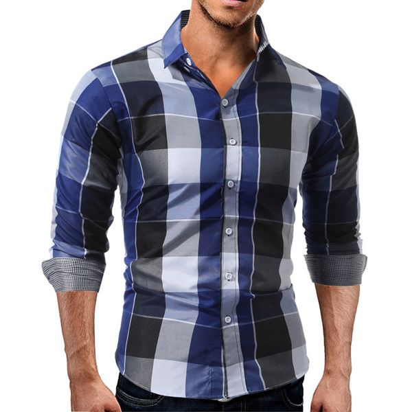 

new cool men's casual multilcolor plaid dress shirts handsome boys slim fit formal long sleeve luxury red blue cool shirt, White;black