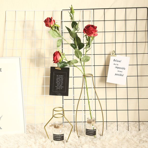 

3 heads rose european silk artificial peony flower for home wedding wall flower decoration party decor 1pcs