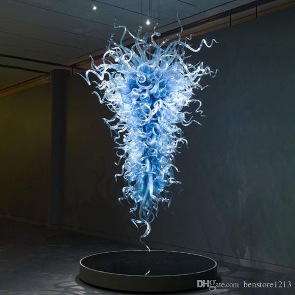 

turkish chandelier blue shade led light source european art decoration italian style murano blown glass chandelier for sale
