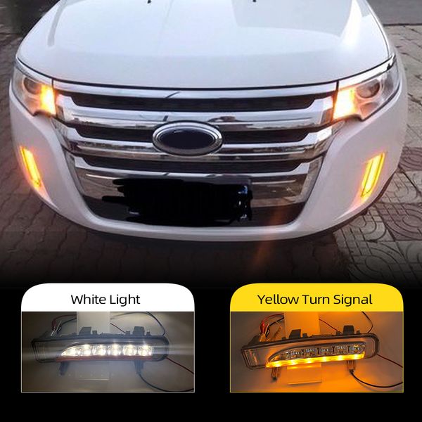 1 Set Daylight Per Ford Edge 2009 luci correnti 2010 2011 2012 2013 2014 LED dell'automobile DRL con indicatori di direzione