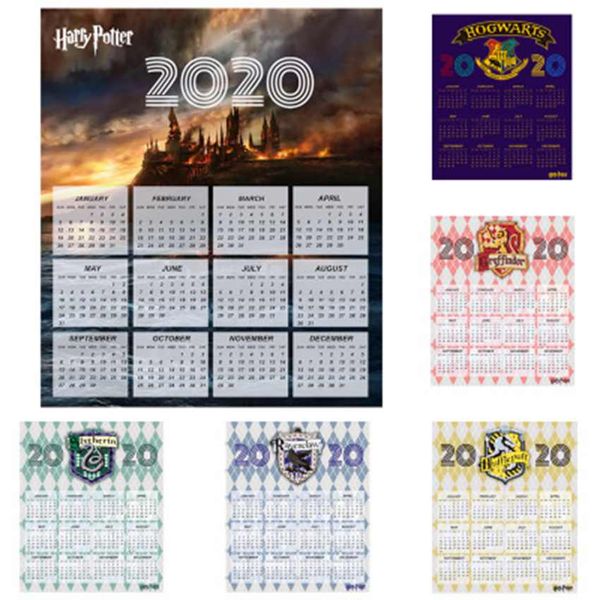 2020 Calendar Harry Potter Gryffindor Hufflepuff Slytherin Ravenclaw Calendar Hanging Canvas Bedroom Decoration Wall Calendar Zza1722 Handy Manny