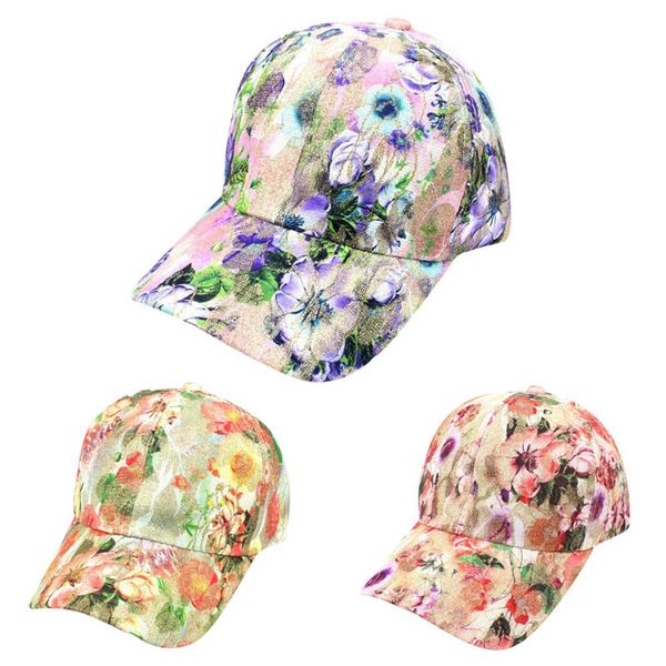 

2019 new women me summer floral baseball cap snapback caps hip hop snapback hat baseball hat cap eyebrow make up fashion a9*, Blue;gray