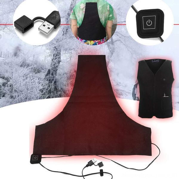 

electric vest wear athletic & outdoor apparel 3 gear adjustable washable usb heating pad thermal vest warmer mat for outdoor heated jacket, Gray;blue