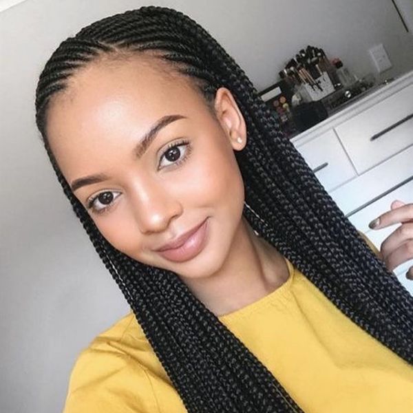 

бразильский волос женский ручной dreadlocks полный парик фронта парики синтетические синтетические плетение волос плетение фронта шнурка там, Black