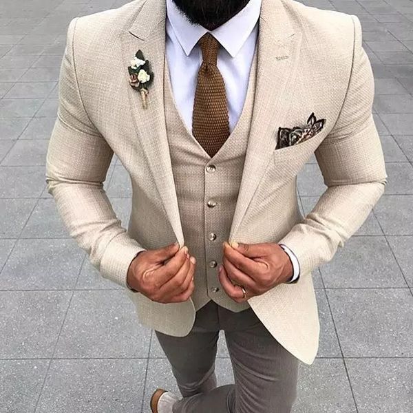 

handsome groomsmen peak lapel groom tuxedos mens wedding dress man jacket blazer prom dinner 3 piece suit(jacket+pants+tie+vest) aa185, Black;gray