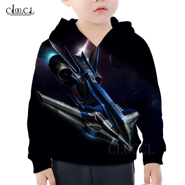 

space ship hoodies sweatshirts 3d printed outer space spaceship airship children's streetwear hoodie baby boy clothes casual top, Blue