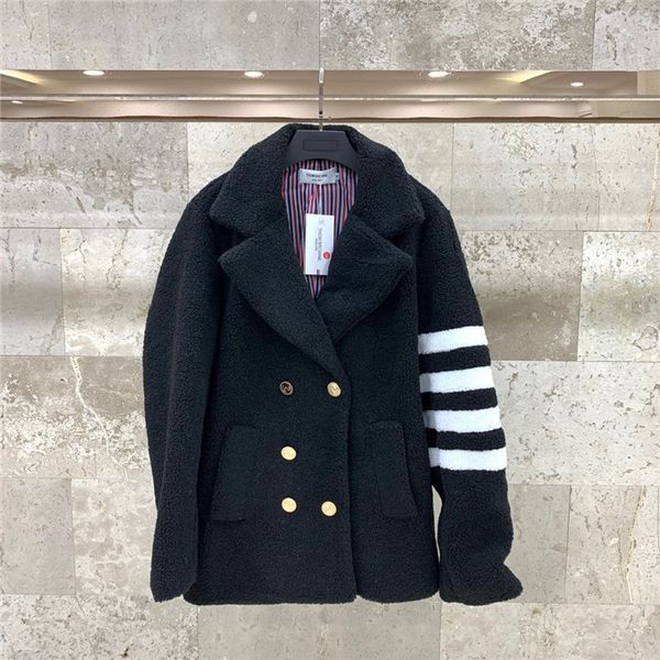 

19fw new luxurious brands design thom tb browne fleece suits winterbreaker coat men women outdoor streetwear sweatshirt jackets, Blue;black